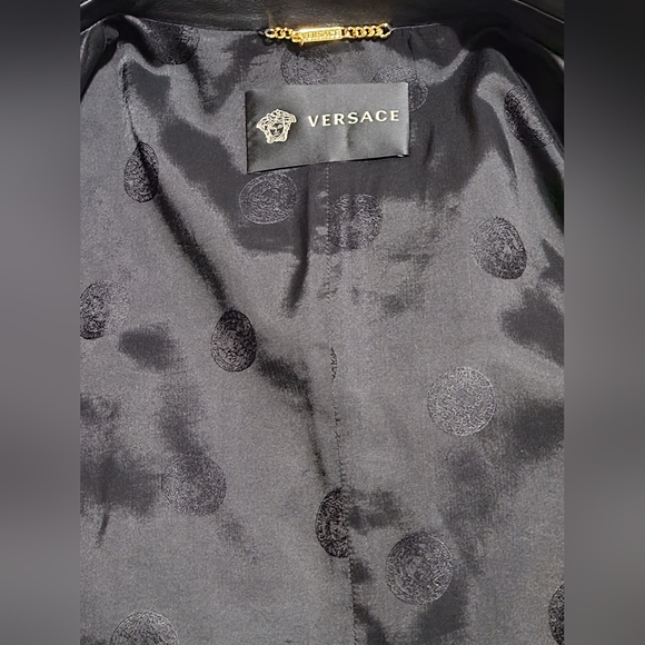 Flash sale⚡️Versace Safety pin-embelisshed Leather Blazer - Picture 12 of 13